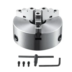 VEVOR 3-Jaw Lathe Chuck, 8'', Self-Centering Lathe Chuck, 0.16-8 in/4-200 mm Clamping Range with T-key Fixing Screws Hexagon Wrench, for Lathe 3D Printer Machining Center Milling Drilling Machine