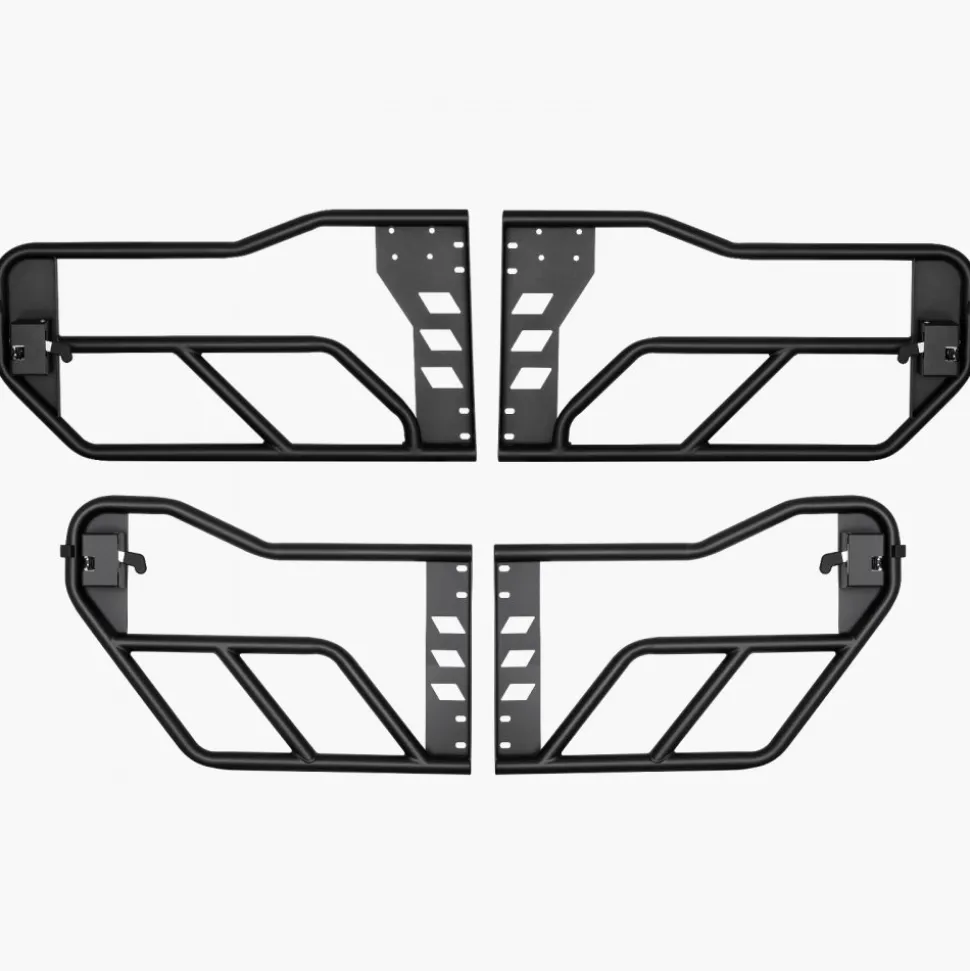 VEVOR Jeep Tube Doors, 4-Door, Adventure Style Jeep Tubular Door with Heavy-Duty Hinges & OE Latch, Jeep Doors with Rubber Pads & Toughened Steel Tube, Fit for 2007-2018 Jeep Wrangler JK