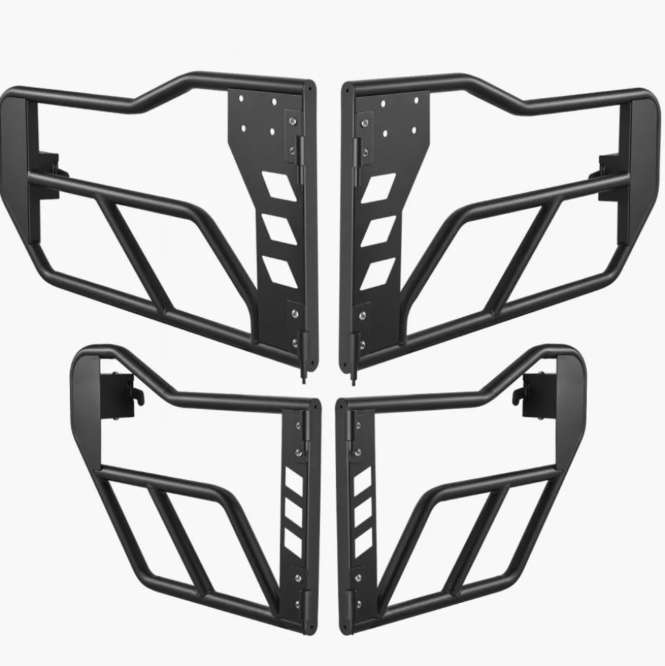 VEVOR Jeep Tube Doors, 4-Door, Adventure Style Jeep Tubular Door with Heavy-Duty Hinges & OE Latch, Jeep Doors with Rubber Pads & Toughened Steel Tube, Fit for 2007-2018 Jeep Wrangler JK