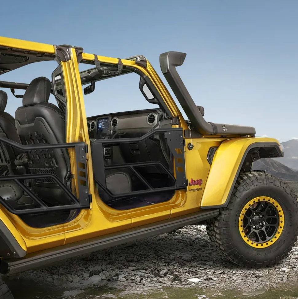 VEVOR Jeep Tube Doors, 4-Door, Adventure Style Jeep Tubular Door with Heavy-Duty Hinges & OE Latch, Jeep Doors with Rubber Pads & Toughened Steel Tube, Fit for 2007-2018 Jeep Wrangler JK