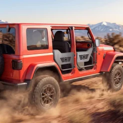 VEVOR Jeep Tube Doors, 4-Door, Compatible with 2018-2026 Jeep Wrangler JL JLU & Gladiator JT 4XE, Steel Off Road Front & Rear Tubular Half Doors with DOT Certified Side View Mirrors