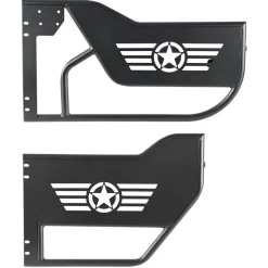 VEVOR Jeep Tube Doors, 4-Door, Compatible with 2018-2026 Jeep Wrangler JL JLU & Gladiator JT 4XE, Steel Off Road Front & Rear Tubular Half Doors with DOT Certified Side View Mirrors