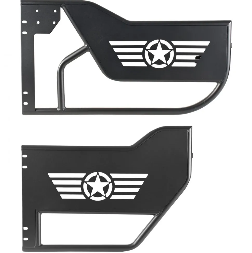 VEVOR Jeep Tube Doors, 4-Door, Compatible with 2018-2026 Jeep Wrangler JL JLU & Gladiator JT 4XE, Steel Off Road Front & Rear Tubular Half Doors with DOT Certified Side View Mirrors