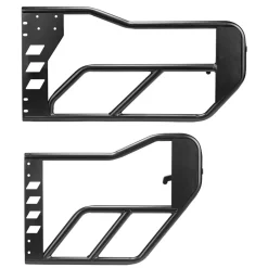 VEVOR Jeep Tube Doors, 4-Door, Compatible with 2007-2018 Jeep Wrangler JK Unlimited, Alloy Steel Off Road Front & Rear Tubular Half Doors with Storage Bag, Rubber Pads, Heavy-Duty Hinges and OE Latch