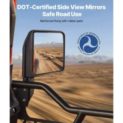 VEVOR Jeep Tube Doors, 4-Door, Compatible with 2007-2018 Jeep Wrangler JK JKU Unlimited, Steel Off Road Front & Rear Tubular Half Doors with DOT Certified Side View Mirrors, Storage Bag & Rubber Pads
