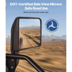 VEVOR Jeep Tube Doors, 4-Door, Compatible with 2018-2026 Jeep Wrangler JL & 2020-2026 Gladiator JT, Steel Off Road Front & Rear Tubular Half Doors with DOT Certified Side View Mirrors and Rubber Pads