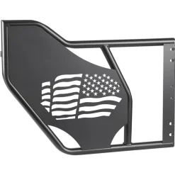 VEVOR Jeep Tube Doors, 4-Door, Fit for 2018-2026 Jeep Wrangler JL & 2020-2026 Gladiator JT, Flag Pattern Off Road Front & Rear Tubular Half Doors with DOT Certified Side View Mirrors and Storage Bag