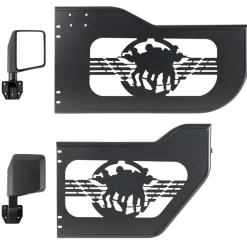 VEVOR Jeep Tube Doors, 4-Door, Fit for 2018-2026 Jeep Wrangler JL & 2020-2026 Gladiator JT, Soldier Pattern Off Road Front & Rear Tubular Half Doors with DOT Certified Side View Mirrors & Rubber Pads
