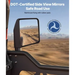 VEVOR Jeep Tube Doors, 4-Door, Fit for 2018-2026 Jeep Wrangler JL & 2020-2026 Gladiator JT, Soldier Pattern Off Road Front & Rear Tubular Half Doors with DOT Certified Side View Mirrors & Rubber Pads