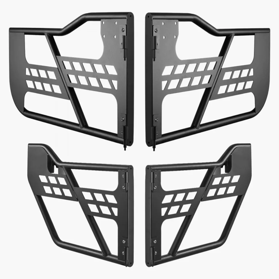VEVOR Jeep Tube Doors, 2-Door, Hunting Style Jeep Tubular Door with Heavy-Duty Hinges & OE Latch, Jeep Doors with Rear View Mirrors, Fit for 2018-2024 Jeep Wrangler JL & 2020-2024 Jeep Gladiator JT