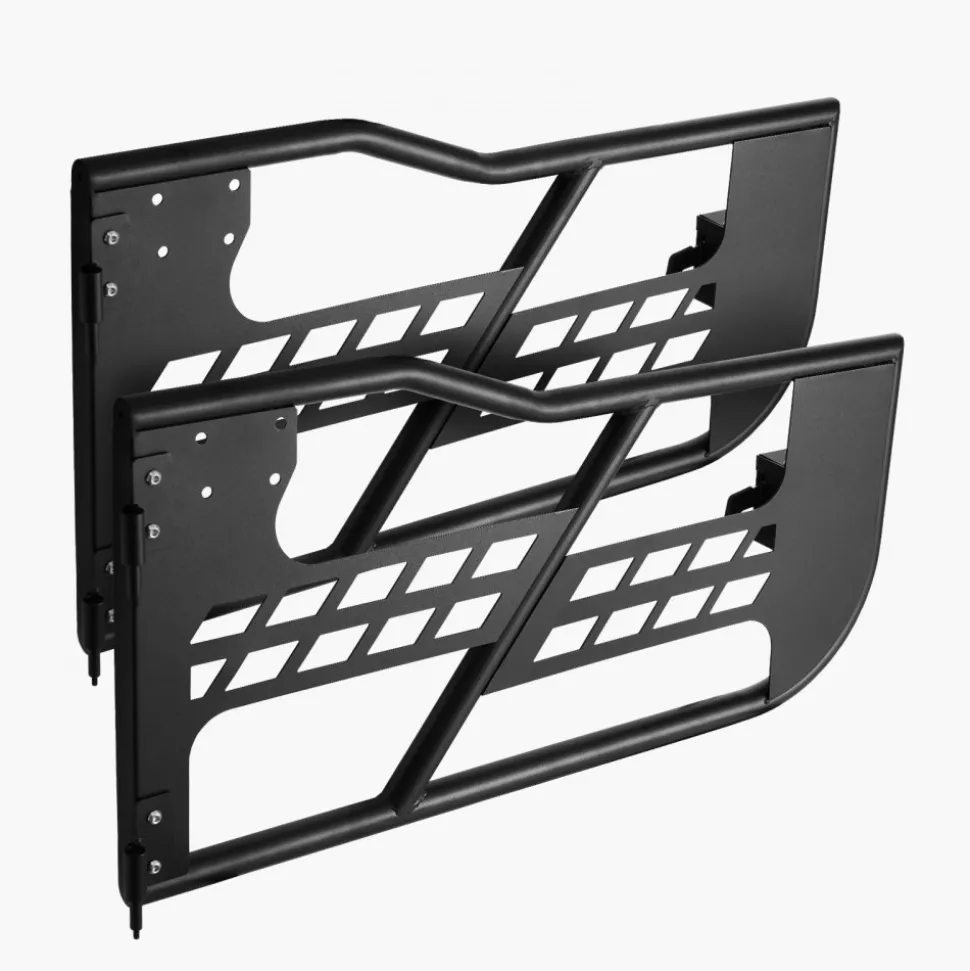 VEVOR Jeep Tube Doors, 2-Door, Hunting Style Jeep Tubular Door with Heavy-Duty Hinges & OE Latch, Jeep Doors with Rubber Pads & Toughened Steel Tube, Fit for 2007-2018 Jeep Wrangler JK