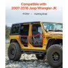 VEVOR Jeep Tube Doors, 4-Door, Hunting Style Jeep Tubular Door with Heavy-Duty Hinges & OE Latch, Jeep Doors with Rubber Pads & Toughened Steel Tube, Fit for 2007-2018 Jeep Wrangler JK