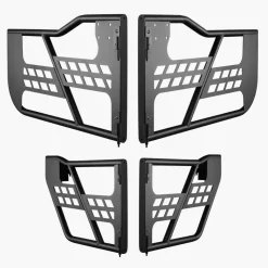 VEVOR Jeep Tube Doors, 4-Door, Hunting Style Jeep Tubular Door with Heavy-Duty Hinges & OE Latch, Jeep Doors with Rubber Pads & Toughened Steel Tube, Fit for 2007-2018 Jeep Wrangler JK