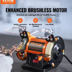 VEVOR Jewelry Polisher, Bench Grinder Polishing & Buffing Machine, 3590RPM Bench Lathe Polisher with 1 Wool Wheel & 1 Abrasive Fiber Wheel & 1 Grinding Wheel & 100pcs Tools