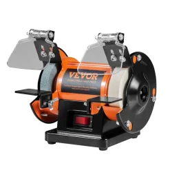 VEVOR Jewelry Polisher, Bench Grinder Polishing & Buffing Machine, 3590RPM Bench Lathe Polisher with 1 Wool Wheel & 1 Abrasive Fiber Wheel & 1 Grinding Wheel & 100pcs Tools