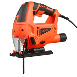 VEVOR Jig Saw, 6.5 Amp, 3000 SPM Blade Speed, Electric Jigsaw with 6 pcs Blades, LED Light, 6 Variable Speed, 0- 45° Bevel Cuts, 4 Orbital Settings for Straight/Circle Cutting, for Wood and Metal