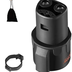 VEVOR J1772 to Tesla Charger Adapter, 80 Amp 240V AC, SAE J1772 EV Charging Adapter to Tesla Plug, with Storage Bag Anti-Drop Lock IP65 Material, Compatible with Tesla Model 3, Y, S, X