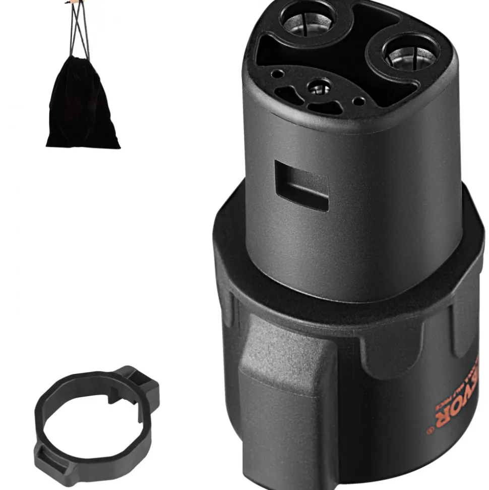 VEVOR J1772 to Tesla Charger Adapter, 80 Amp 240V AC, SAE J1772 EV Charging Adapter to Tesla Plug, with Storage Bag Anti-Drop Lock IP65 Material, Compatible with Tesla Model 3, Y, S, X