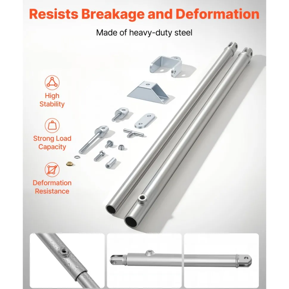 VEVOR JT's Strong Arm Jack Stabilizer Kit 191023, Fits for 5th Wheel RV and Travel Trailer Kit, Fifth-Wheel Jack Stabilizer for Telescopic System, Reduces Chassis Movement, Easy Bolt-On Installation