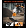 VEVOR Jumping Jack Compactor, 6.5 HP Vibratory Rammer Fuel-Powered 196 cc Engine Tamper, 3600 lbs Impact Force, 26" Max Compaction Depth, for Soil, Gravel, Footings, Concrete Slabs, and Foundations