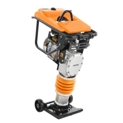 VEVOR Jumping Jack Compactor, 6.5 HP Vibratory Rammer Fuel-Powered 196 cc Engine Tamper, 3600 lbs Impact Force, 26
