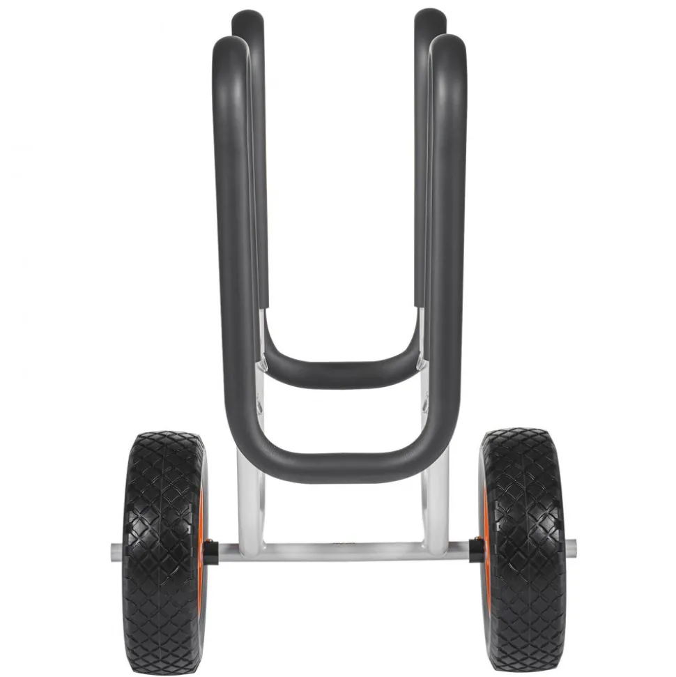 VEVOR Kayak Cart, 150 lbs Load Capacity, Stand Up Paddle Board Trolley with 10-inch Solid Rubber Tires & Kickstands, Paddle Board Carrier with Ratchet Strap for Paddleboard & Surfboard Transport