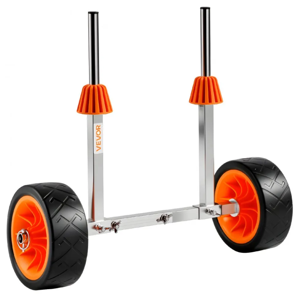 VEVOR Kayak Cart, 250 lbs Load Capacity, Canoe Cart Dolly with 7.5-inch Solid Rubber Tires & Kickstand, Assembles & Disassembles Within Seconds, Paddle Board Trolley for Kayaks, Canoes, Paddleboards