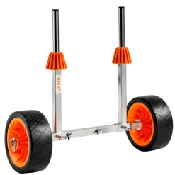 VEVOR Kayak Cart, 250 lbs Load Capacity, Canoe Cart Dolly with 7.5-inch Solid Rubber Tires & Kickstand, Assembles & Disassembles Within Seconds, Paddle Board Trolley for Kayaks, Canoes, Paddleboards