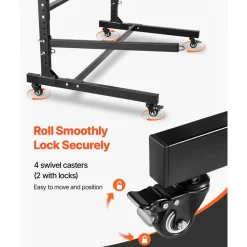 VEVOR Kayak Storage Rack for 2 Kayaks, Holds 175 lbs, Heavy Duty Adjustable Freestanding Stand with Lockable Wheels for Indoor Outdoor Garage Shed Dock, Holder for Canoe, SUP, Surfboard & Paddleboard