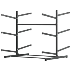 VEVOR Kayak Storage Rack for 6 Kayaks, Holds 400 lbs, Heavy Duty Freestanding Stand for Indoor Outdoor Garage Shed Dock, Storage Rack Stand Holder for Canoe, Small Boat, SUP, Surfboard & Paddleboard