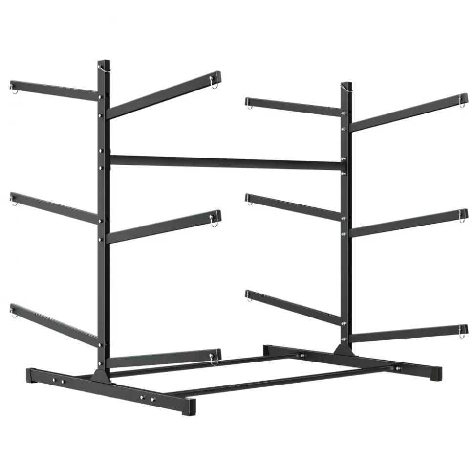 VEVOR Kayak Storage Rack for 6 Kayaks, Holds 400 lbs, Heavy Duty Freestanding Stand for Indoor Outdoor Garage Shed Dock, Storage Rack Stand Holder for Canoe, Small Boat, SUP, Surfboard & Paddleboard