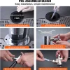 VEVOR Kegerator Tower Kit, Dual Taps Beer Conversion Kit, Stainless Steel Keg Beer Tower Dispenser with Dual Gauge CGA320 Regulator & D-System Keg Coupler, Beer Drip Tray for Party Home