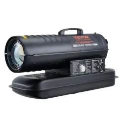 VEVOR Kerosene Forced Air Heater, 70000 BTU Portable Torpedo Diesel Space Heater with Thermostat, 5 Gallon Tank Energy-Efficient heavy-duty Heater, for Indoor Outdoor Use Workshop Industry