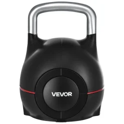 VEVOR Kettlebell, Adjustable Kettlebell with 7 Weight Levels (5, 11.5, 18, 24.5, 31, 37.5, 44 lbs), Die-Cast Aluminum and ABS Material, for Grip Strength Training, Full-body Workout & Cross-Training