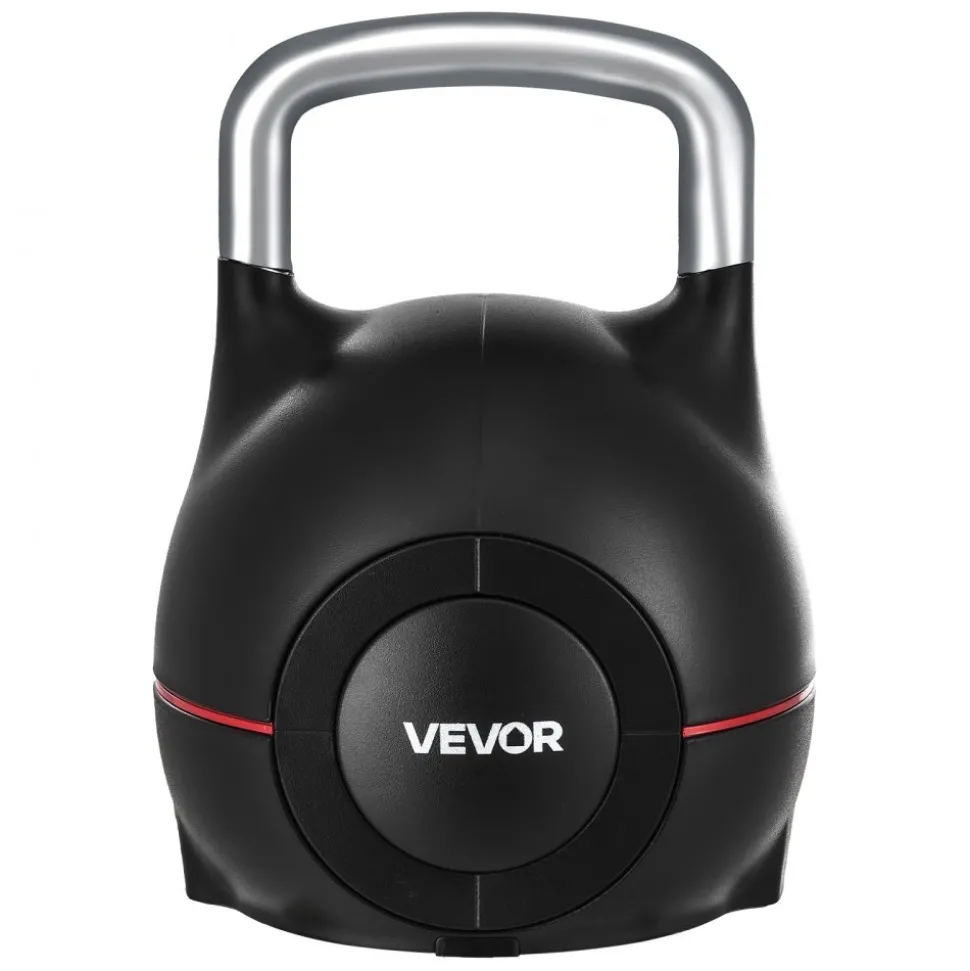 VEVOR Kettlebell, Adjustable Kettlebell with 7 Weight Levels (5, 11.5, 18, 24.5, 31, 37.5, 44 lbs), Die-Cast Aluminum and ABS Material, for Grip Strength Training, Full-body Workout & Cross-Training