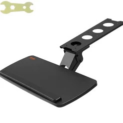 VEVOR Keyboard Tray under Desk Adjustable Height, Height and Angle Adjustable under Desk Keyboard Tray Slide out, Large 25x9.8 inch Keyboard Holder under Desk for Typing in Home, Office Work