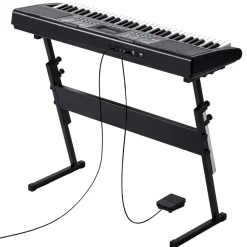 VEVOR 61 Key Digital Keyboard Piano, Lighted Keys, Electric Portable Piano with Adjustable Stand 600 Tones 500 Rhythms Built-In Speakers Sustain Pedal Headphones, USB MIDI for Beginners