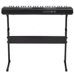 VEVOR 61 Key Digital Keyboard Piano, Lighted Keys, Electric Portable Piano with Adjustable Stand 600 Tones 500 Rhythms Built-In Speakers Sustain Pedal Headphones, USB MIDI for Beginners