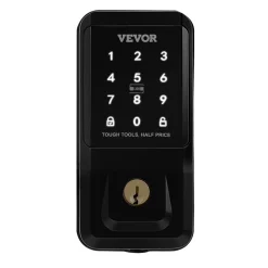 VEVOR Keyless Entry Door Lock, Touchpad Electronic Deadbolt with IC Card, Customizable User Codes, Keyed Entry, Auto Lock, Anti-Peeking Password, Backlit, Easy Installation, for Home, Matte Black