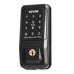 VEVOR Keyless Entry Door Lock, Touchpad Electronic Deadbolt with IC Card, Customizable User Codes, Keyed Entry, Auto Lock, Anti-Peeking Password, Backlit, Easy Installation, for Home, Matte Black