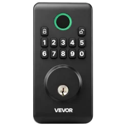 VEVOR Keyless Entry Door Lock, Electronic Deadbolt with Customizable User Codes, Pioneering Easy-Grip Design, Keyed Entry, Auto Lock, Anti-Peeking Password, Backlit Keypad, for Home, Matte Black