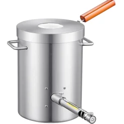 VEVOR 6KG Propane Melting Furnace Kit, Large Capacity Foundry Home Kilns, Blacksmithing Forge with Crucible & Tongs Kiln, Stainless Steel, For Metal Scrap Recycle, Gold Copper Silver Casting