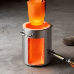 VEVOR 6KG Propane Melting Furnace Kit, Large Capacity Foundry Home Kilns, Blacksmithing Forge with Crucible & Tongs Kiln, Stainless Steel, For Metal Scrap Recycle, Gold Copper Silver Casting