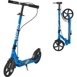 VEVOR Kick Scooter for Kids Ages 8+, Teens & Adults, 2-Wheel Toddler Scooter with Adjustable Height Handlebar, Wide Anti-Slip Deck, Foldable Lightweight Frame for Boys & Girls up to 220 lbs, Gray