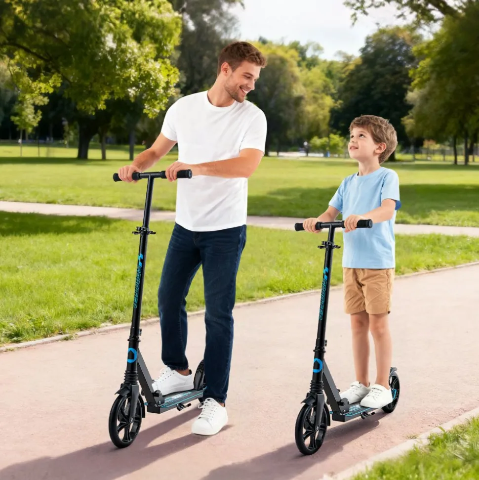VEVOR Kick Scooter for Kids Ages 8+, Teens & Adults, 2-Wheel Toddler Scooter with Adjustable Height Handlebar, Wide Anti-Slip Deck, Foldable Lightweight Frame for Boys & Girls up to 220 lbs, Pink