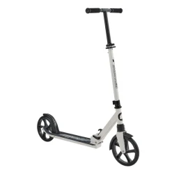 VEVOR Kick Scooter for Kids Ages 8+, Teens & Adults, 2-Wheel Toddler Scooter with Adjustable Height Handlebar, Wide Anti-Slip Deck, Foldable Lightweight for Boys & Girls up to 220 lbs, White + Black