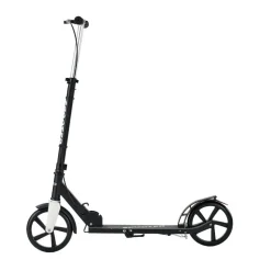 VEVOR Kick Scooter for Kids Ages 8+, Teens & Adults, 2-Wheel Toddler Scooter with Adjustable Height Handlebar, Wide Anti-Slip Deck, Foldable Lightweight for Boys & Girls up to 220 lbs, Black + Silver