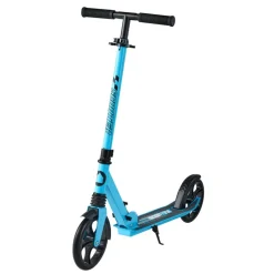 VEVOR Kick Scooter for Kids Ages 8+, Teens & Adults, 2-Wheel Toddler Scooter with Adjustable Height Handlebar, Wide Anti-Slip Deck, Foldable Lightweight for Boys & Girls up to 220 lbs, Blue + Black