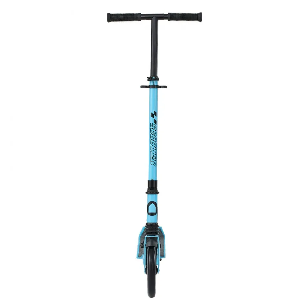 VEVOR Kick Scooter for Kids Ages 8+, Teens & Adults, 2-Wheel Toddler Scooter with Adjustable Height Handlebar, Wide Anti-Slip Deck, Foldable Lightweight for Boys & Girls up to 220 lbs, Blue + Black