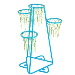 VEVOR Kids Basketball Hoop, 4-Hoop Child Basketball Hoops, Portable Basketball Stand with Adjustable Heights and 3 Balls, Indoor and Outdoor Basketball Toy Set for Children of All Ages, Boys & Girls